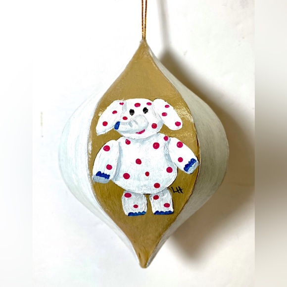 ORIGINAL Hand Painted Land of Misfit Toys 6-Sided Paper Mache Christmas Ornament - Picture 1 of 10
